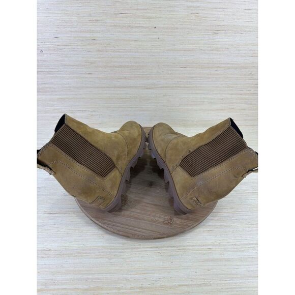 Sorel Joan Of Artic Brown Suede Wedge II Chelsea Boots Womens Size 6 - Picture 5 of 9